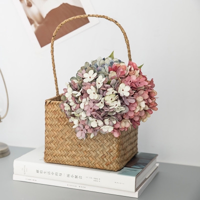 Hydrangea Seri Bunga Buatan Tekstur Bunga Palsu Dekorasi Bunga Wedding Bouquet Shopee Indonesia