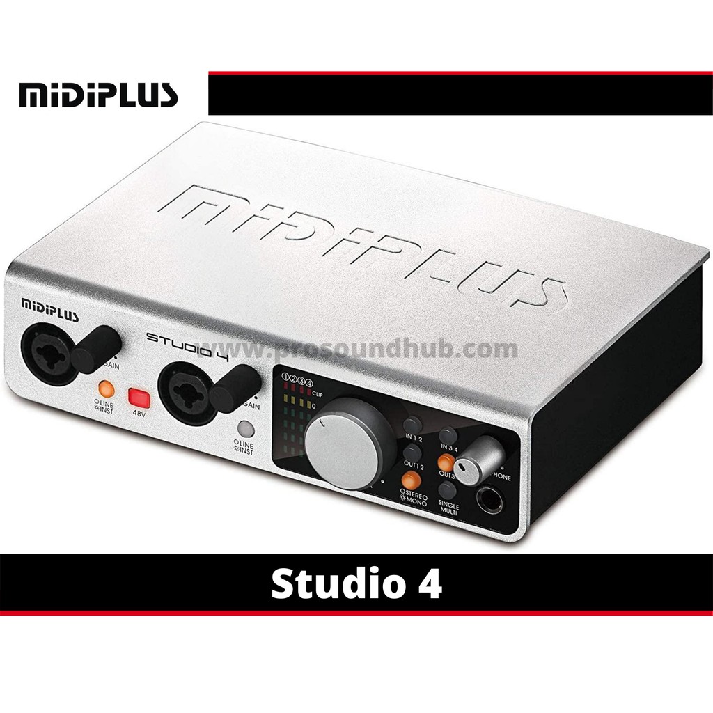 Midiplus Studio 4 USB Audio Interface Soundcard Recording 4 Channel-2