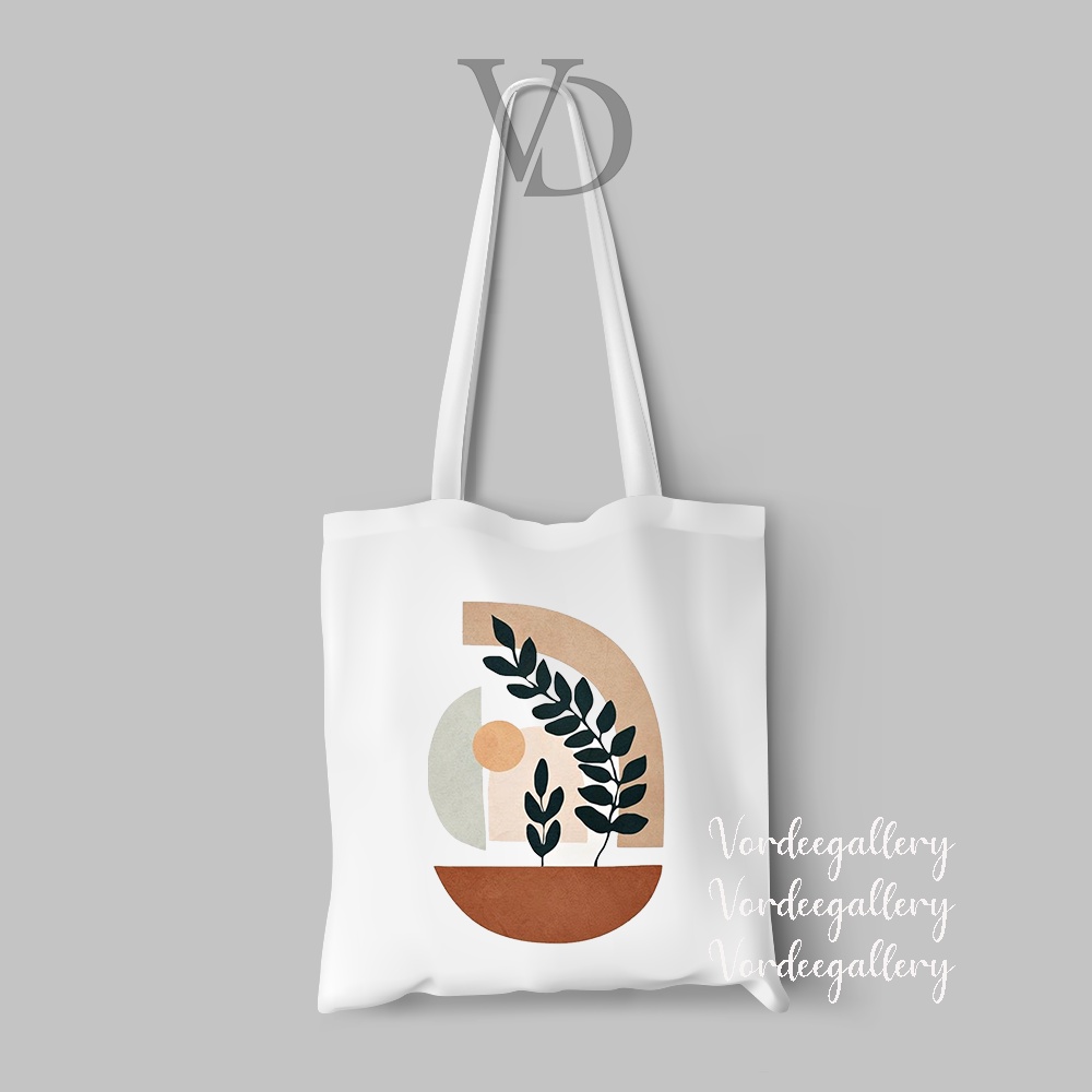 TOTE BAG KANVAS MOTIF ART ABSTRACT NEW TERBARU / AESTHETIC TOTE BAG / TAS BELANJA MOTIF ABSTRAK