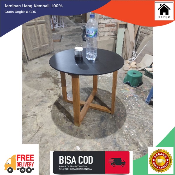 Meja Teras / Meja Cafe Besar / Meja Tamu Bulat Minimalis
