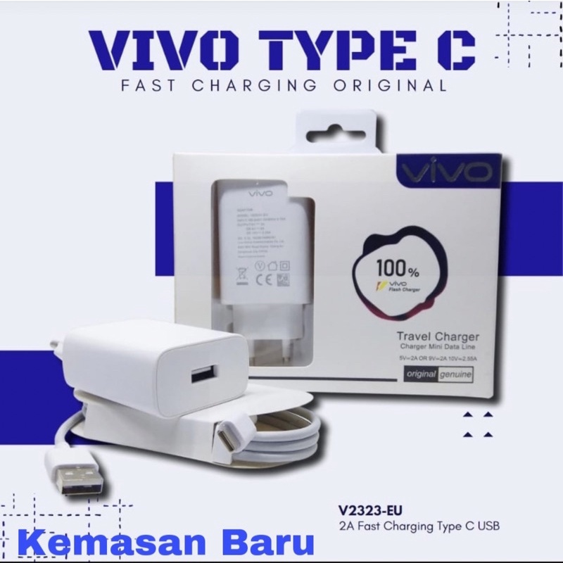 Charger Vivo Fast Charging Original 100% Tipe C