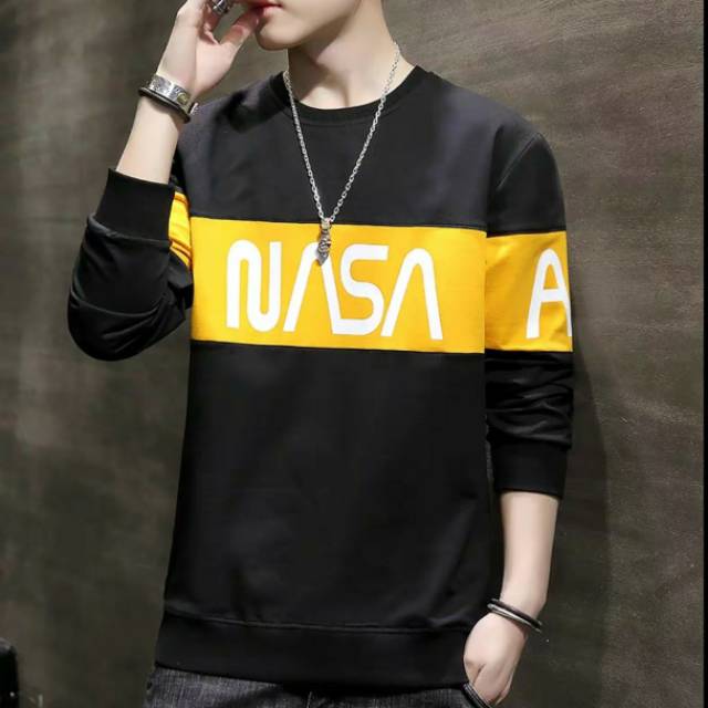 Baju Sweater Nasa Coksu Pria /Fashion Nasa /Bahan Flecee