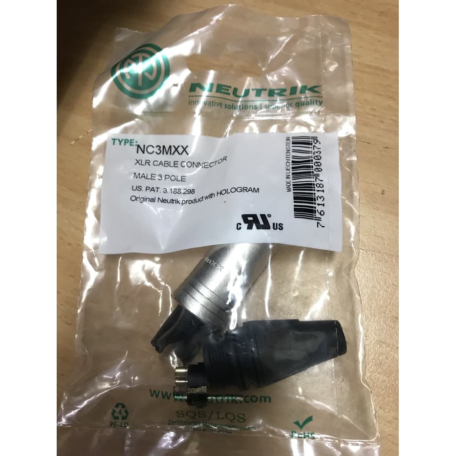 Jack Jek XLR Male Neutrik NC3MXX Original