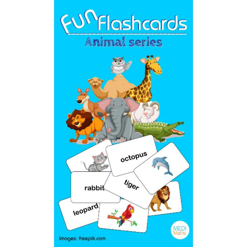 Flashcard Animal Series in English  / Flashcard Binatang  / Kartu Edukasi Anak ttg Hewan
