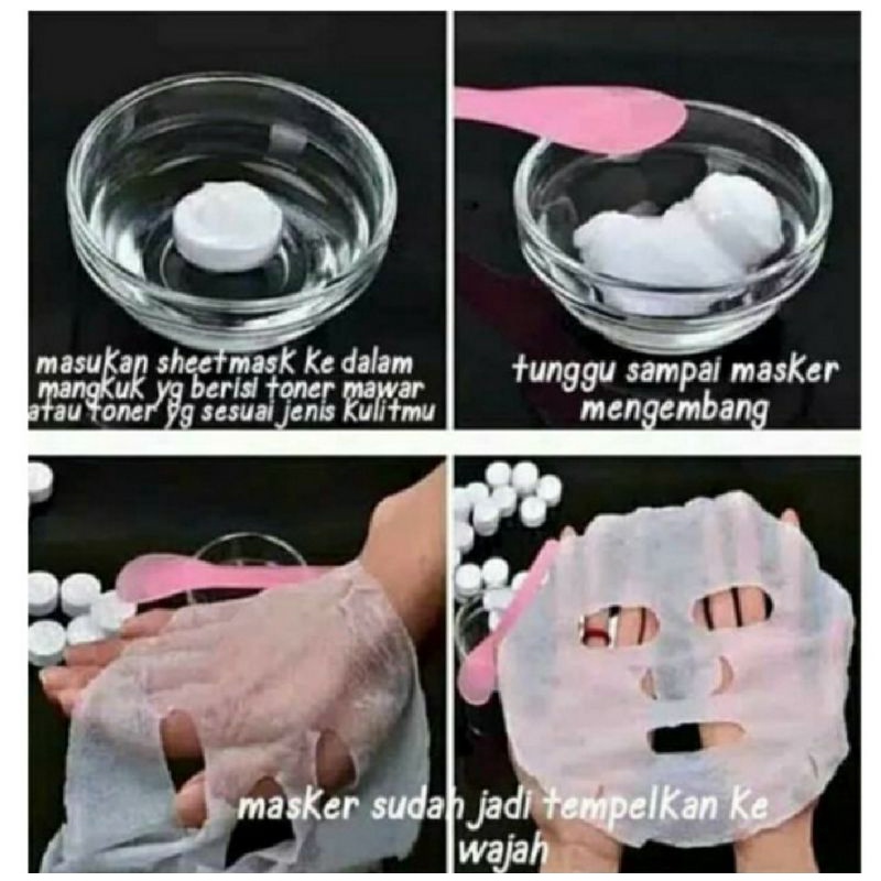 Compressed Mask Paper Masker Tablet DIY Compressed Mask Masker Wajah Mengembang Masker Kompres