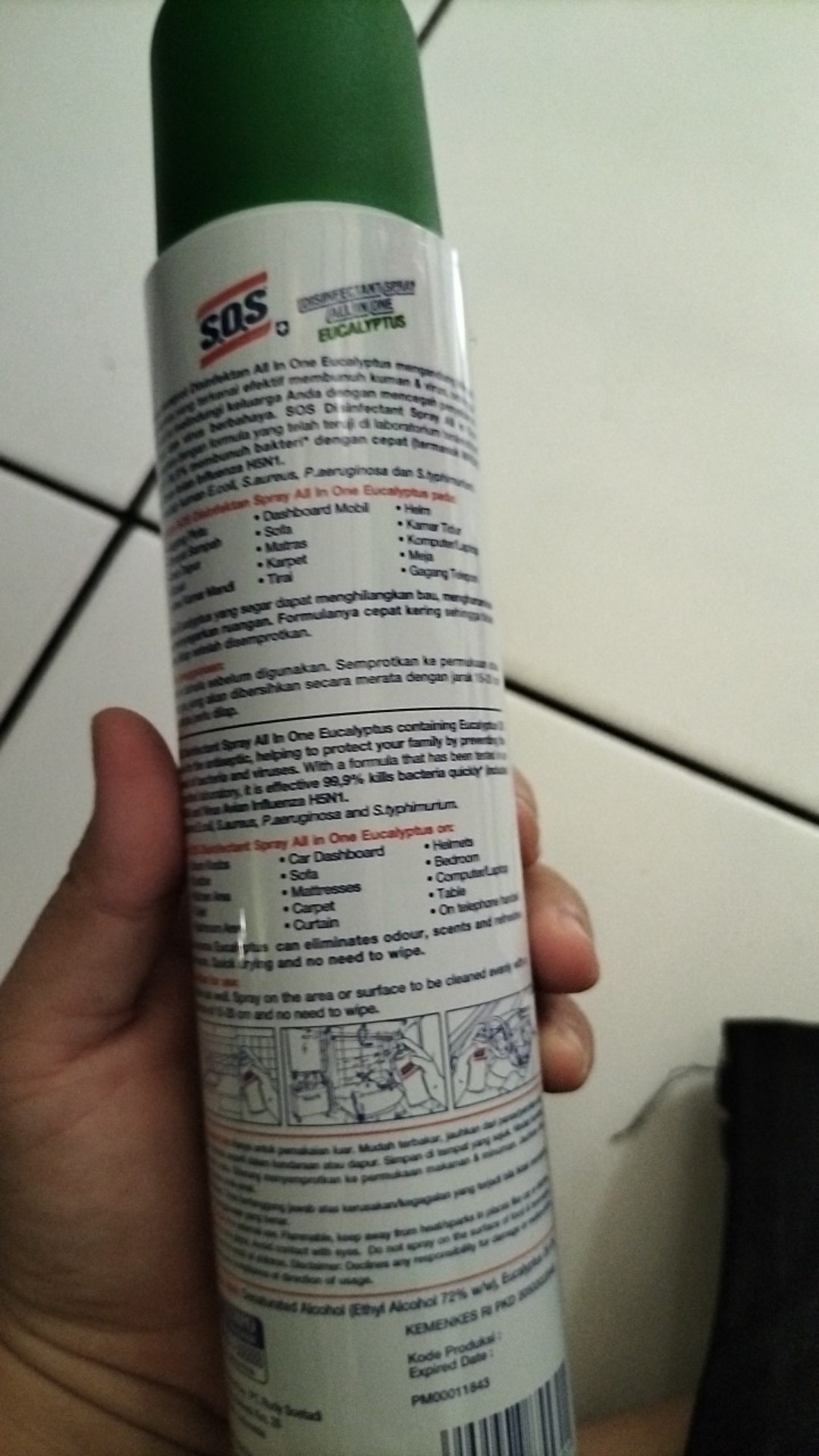 Sos Disinfectant Spray All In One Eucalyptus 250ml