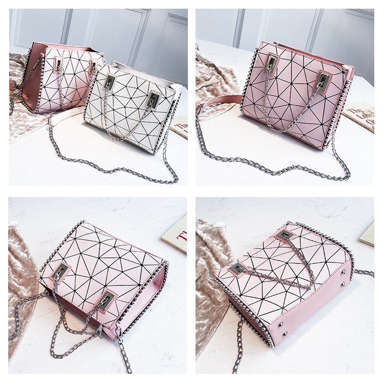 BJ15590 - BLACK/PINK/SILVER/WHITE - TAS PESTA CLUTCH SLEMPANG TALI RANTAI CANTIK MOTIF GARIS TAS WANITA FASHION IMPORT MODIS ELEGAN TERMURAH TERLARIS TERBARU BAGSTORE JAKARTA TAS BATAM BQ2350 CR7246 JT01747 ELJ5590