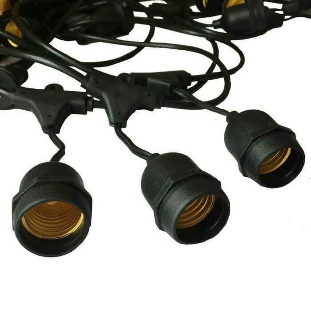 Fiting kabel lampu gantung set outdoor taman hias 10 meter