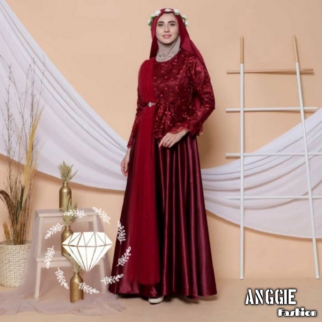 Busana Muslim Gamis Murah Gaun Pesta Muslimah Baju Pesta Wanita Kondangan Mewah Kekinian 2021 2022