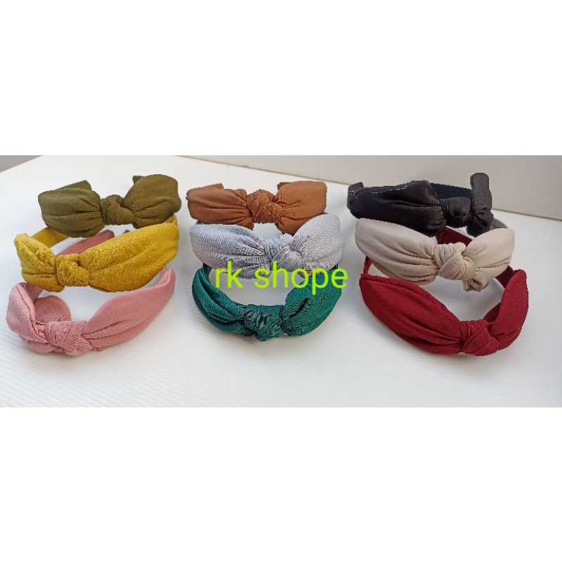 bandana korea polos warna simpul bando korea warna headband wanita warna