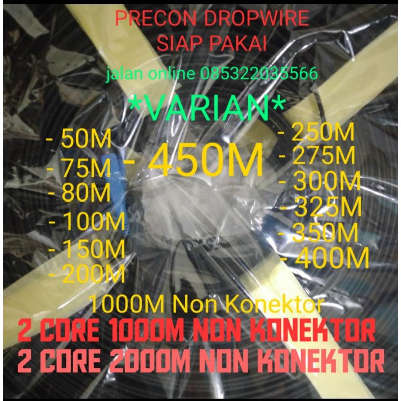 Jual Kabel Fo Precon Ftth Dropcore Core Meter Siap Pakai Shopee