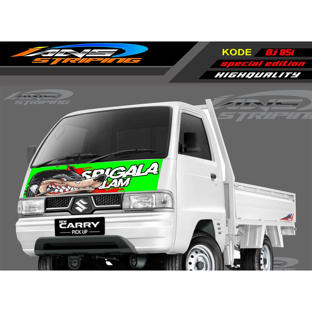 DECAL STICKER KAP MOBIL CARRY/ STIKER KABIN DEPAN MOBIL CARRY PICK UP / STICKER TERBARU