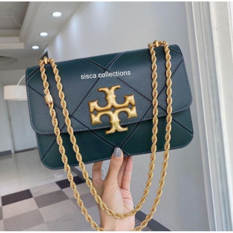 Tory Burch Eleanor Diamond Quilted Shoulder Bag Submarine - ORIGINAL