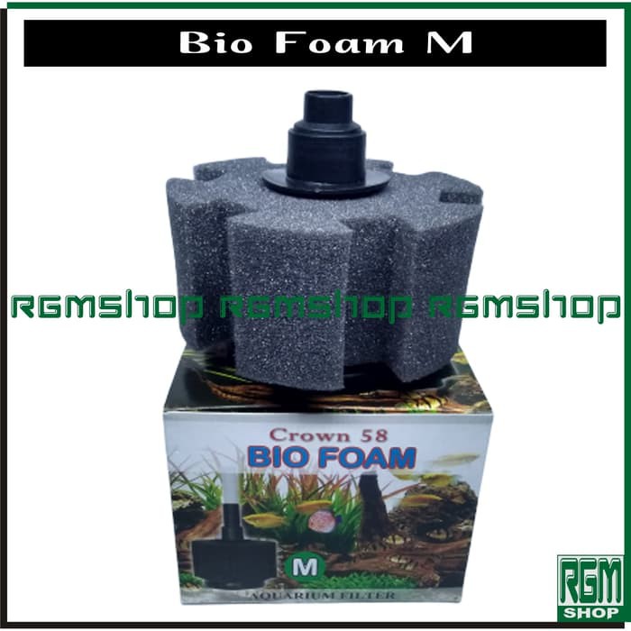 Bio Foam filter Crown 58 size M ukuran sedang aquarium aquascape murah