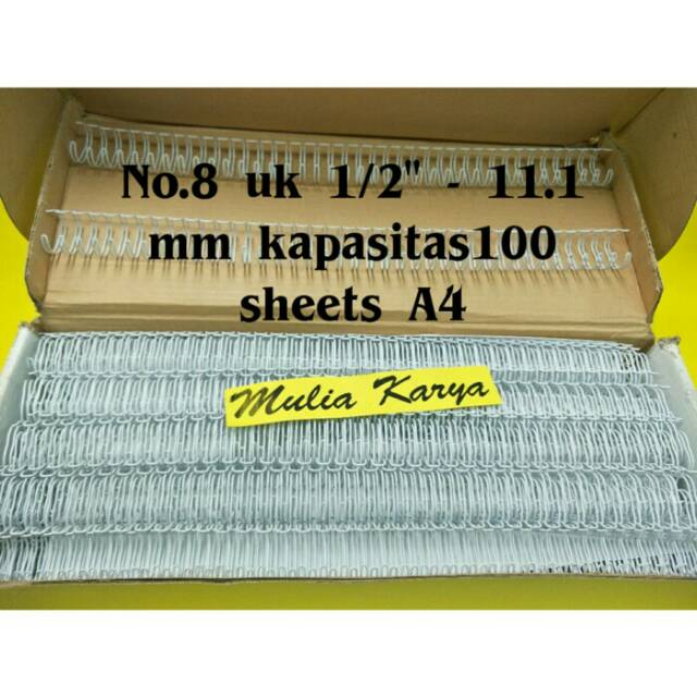 

Spiral Jilid Kawat A4 no.8 ukuran 1/2" 11.1mm