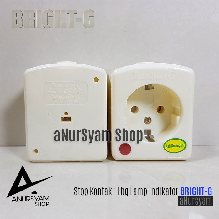 Stop Kontak 1 Lubang Merk Bright G 811 Warna Cream