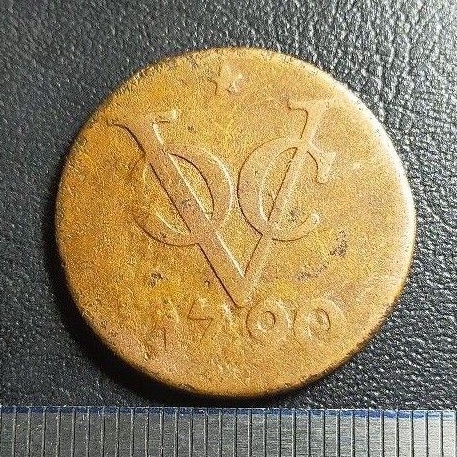 #8.VB. UANG KUNO / KOIN KUNO VOC BELANDA 2 DUIT TAHUN 1790