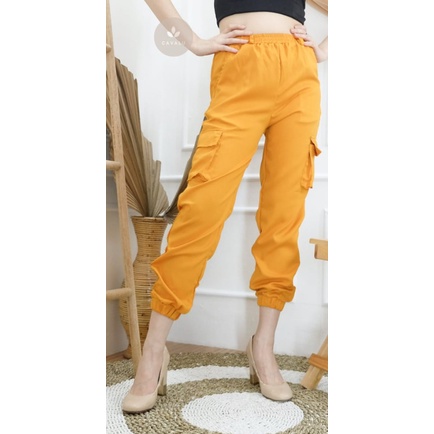 Jogger Korean Long Pants Celana Panjang Wanita CAVALU 096 Peyton