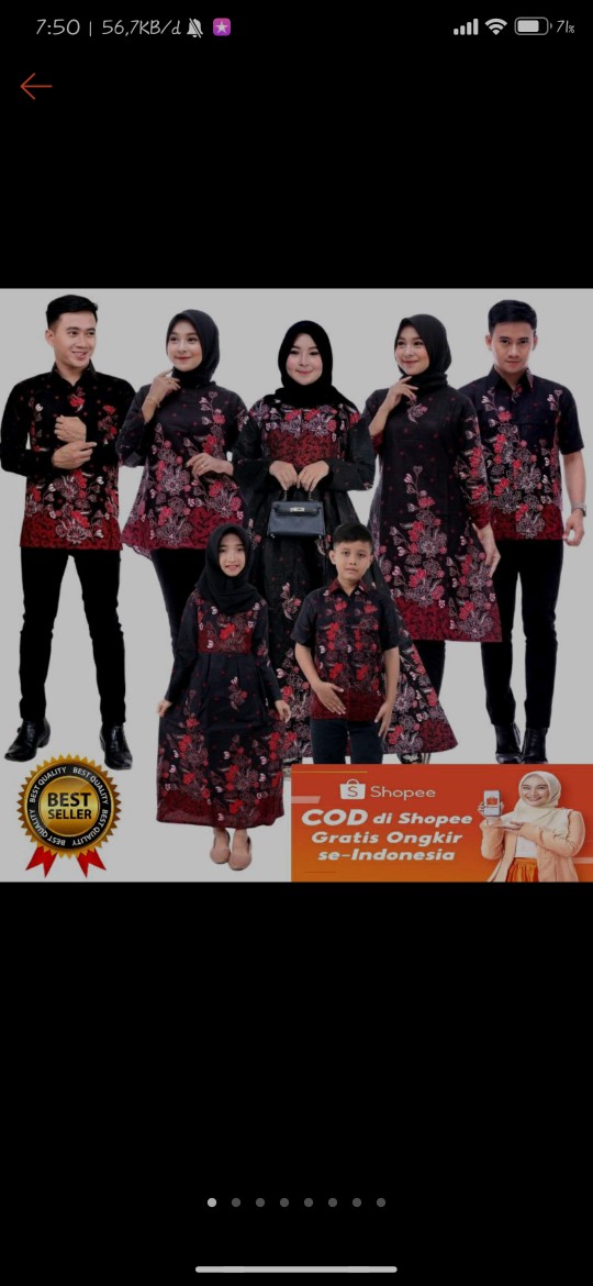 Batik Couple Keluarga Sania Ruffle Ori Ndoro Jowi Dnt Motif Sakura Merahh