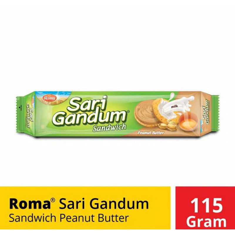 

Roma Sari Gandum Susu Sandwich 115gr