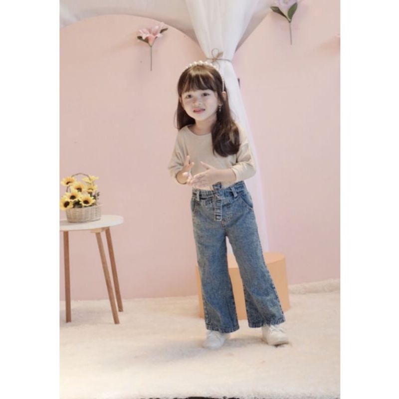 Kulot Jeans Anak Perempuan Snowash Usia 1-9 Tahun , Celana Panjang denim cewek