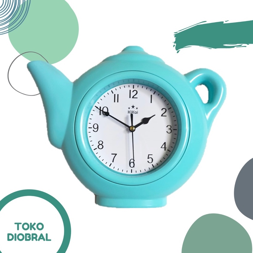 Jam Dinding bentuk teko Hiasan Dinding Dekorasi dapur