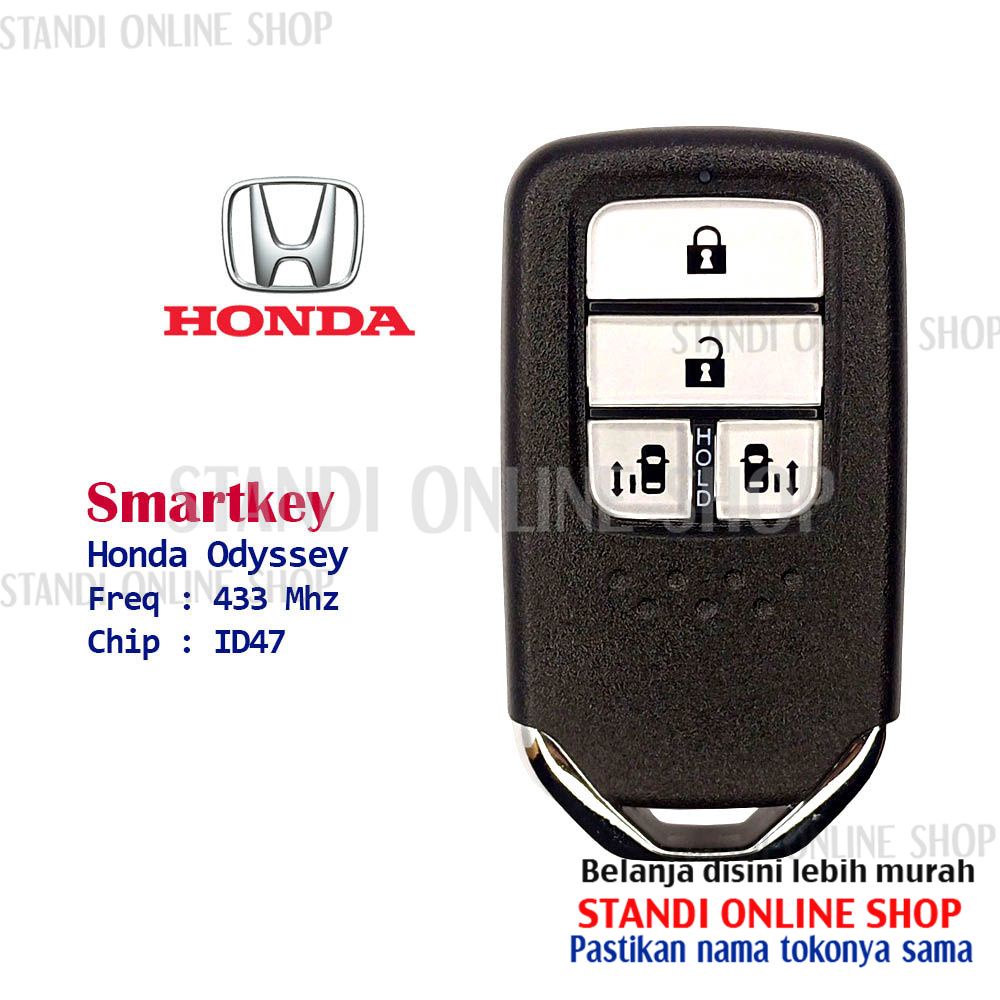 Remote Set Komplit Kunci Smartkey Honda Odyssey 433 Mhz