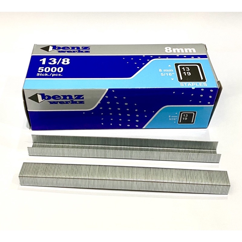 

BENZ 8mm 5000pcs Anak hekter benz 8mm isi 5000pcs Isian hekter tembak 13/8 benz R23 5000pis