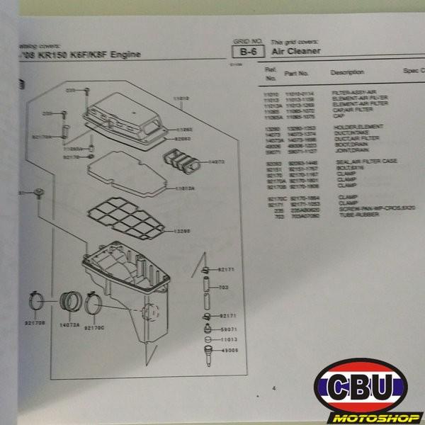 Buku Part Katalog Ninja Rr Complement