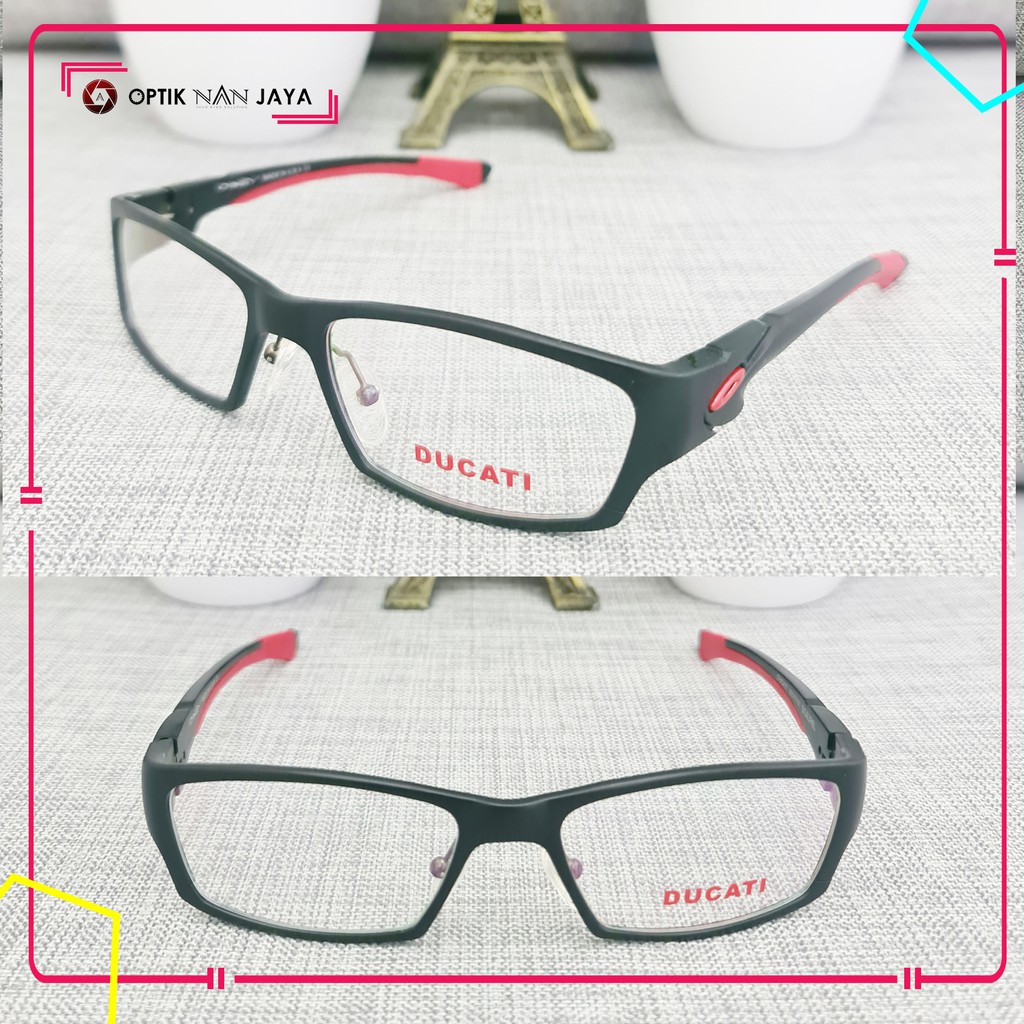 PREMIUM (GRATIS LENSA) Frame Kacamata Minus Baca Pria OY Sport Ducati