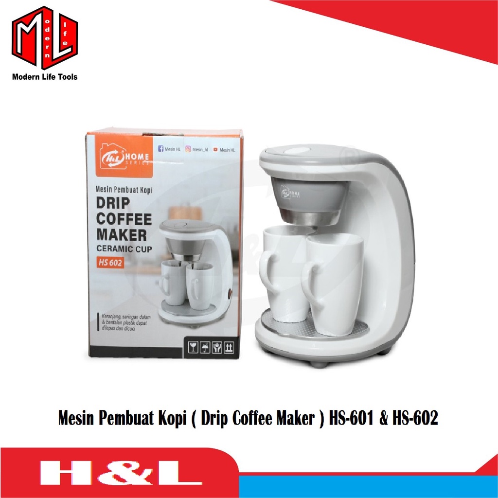 Mesin Kopi Listrik HS-601 &amp; HS-602 / Drip Coffee Maker HS-601 &amp; HS-602