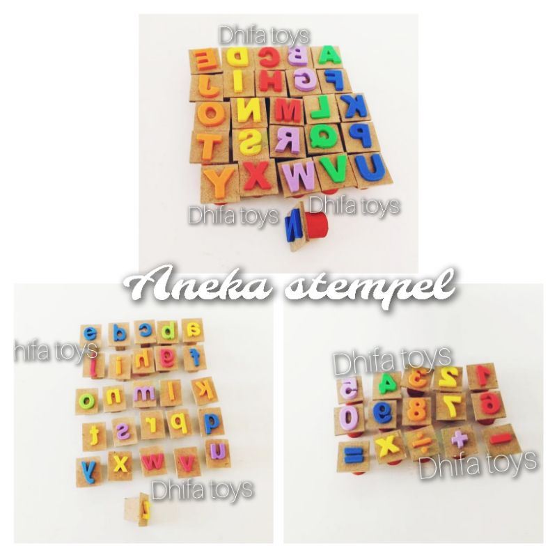 Mainan edukasi anak,mainan murah,mainan Stempel angka huruf besar kecil hijaiyah