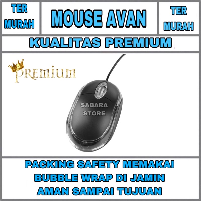 Mouse USB AVAN / Mouse Optical USB AVAN / MOUSE PAD MURAH kualitas premium kabel murah berkualitas bukan wireless