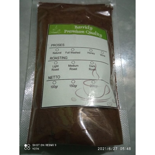 

Kopi Barricly Arabica dan robusta 100gram
