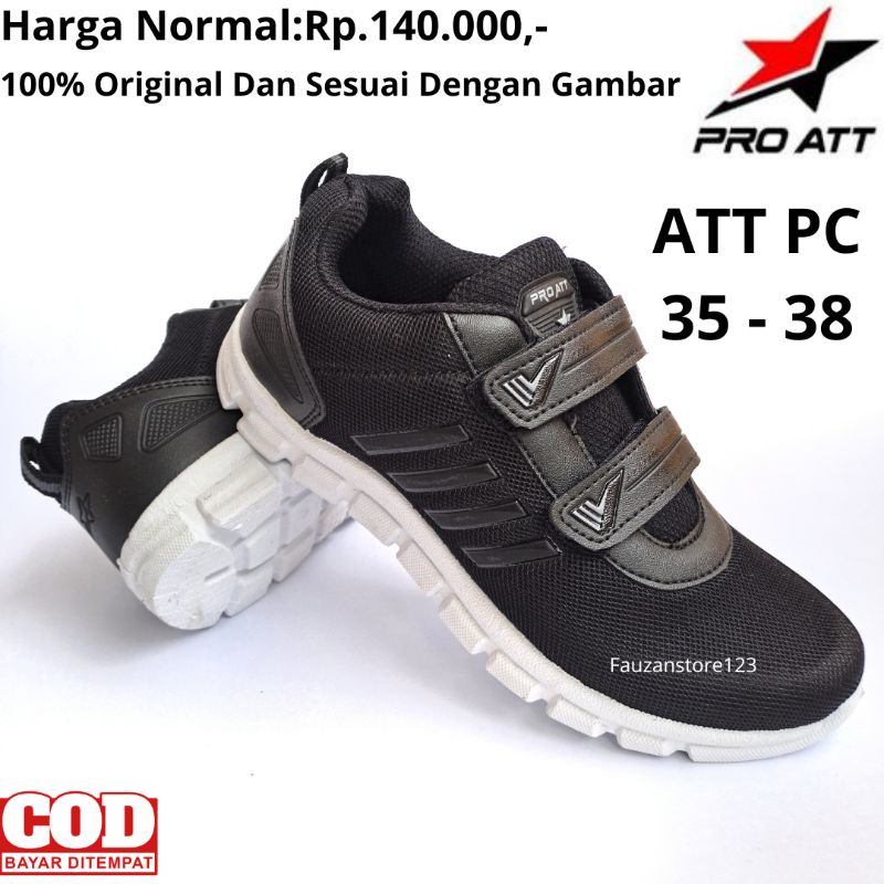 SEPATU SNEAKER SEKOLAH ANAK LAKI PEREMPUAN ATT PA700V PC 870V PI600V HITAM PUTIH SD SMP ORIGINAL