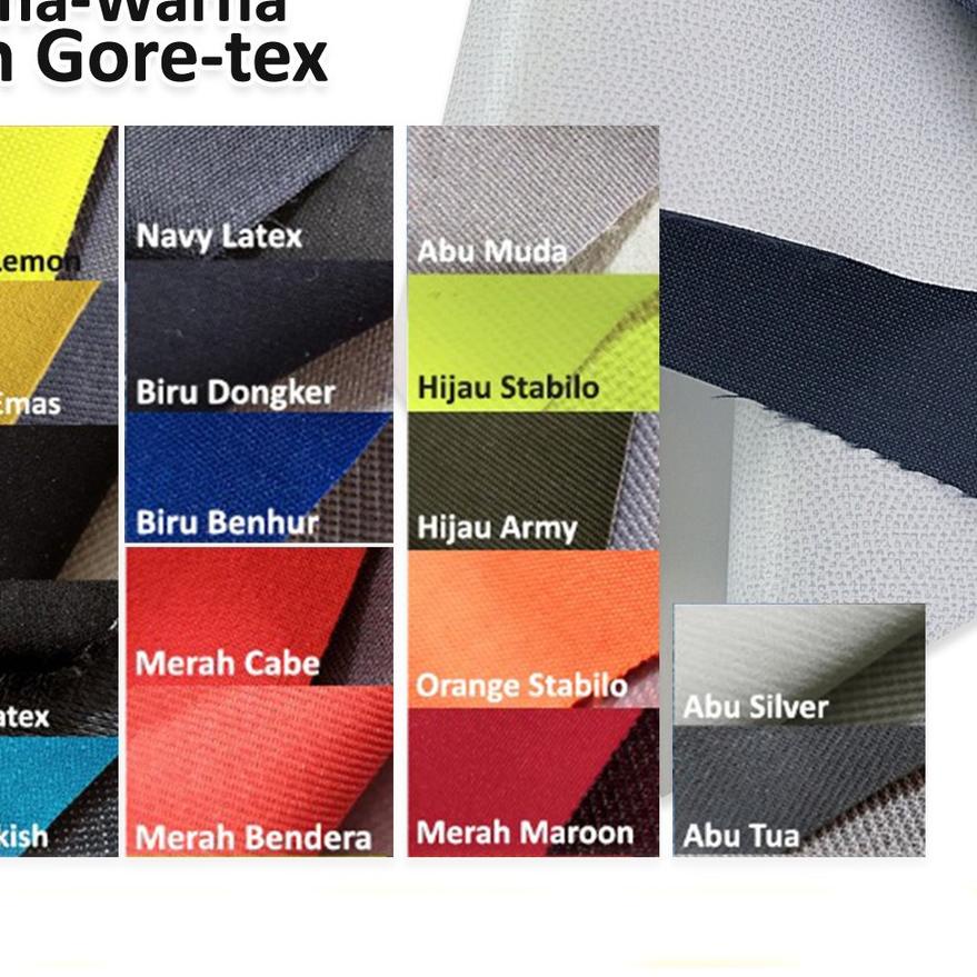 ♠ Bahan Kain Jaket Parasut GoreTex Murah 100% Anti Air ♗
