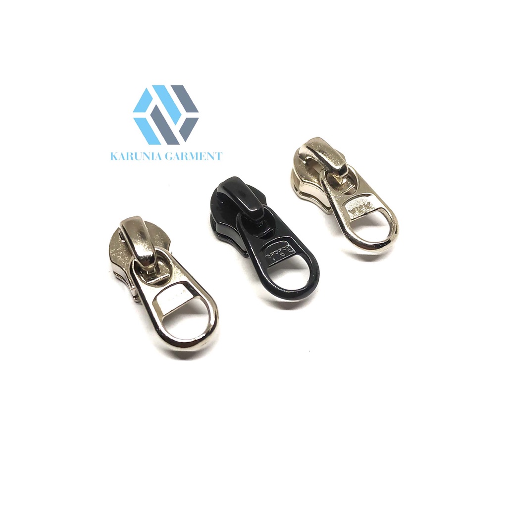 YKK HEAD ZIPPER NO 5 RITSLETING PENDEK CEBOL MODEL BARU KEPALA RESLETING COIL 100 PCS