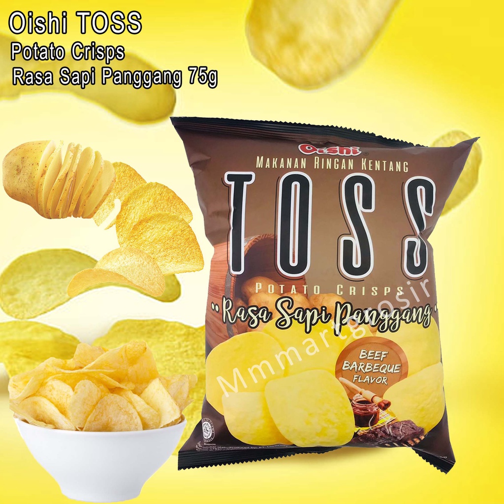 Oishi Toss / Potato Crisps / Rasa Sapi Panggang / 75g