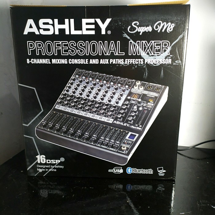 Mixer Ashley Super M8 8 mono 8 channel Bluetooth Recording USB Reverb