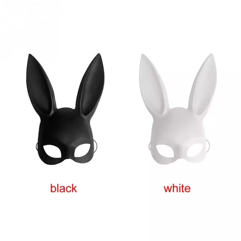 Topeng Pesta Telinga Kelinci Setengah Wajah - Rabbit Ear Mask Bunny Sexy Girl Party Playboy