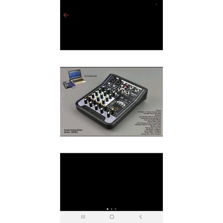 Mixer Ashley SM402 / SM-402 / SM 402 4 Channel Original Bluetooth