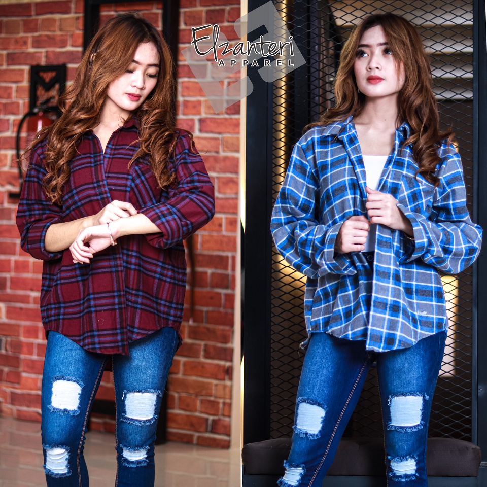 Kemeja Flanel | Kemeja Wanita | Flanel by Elzanteri