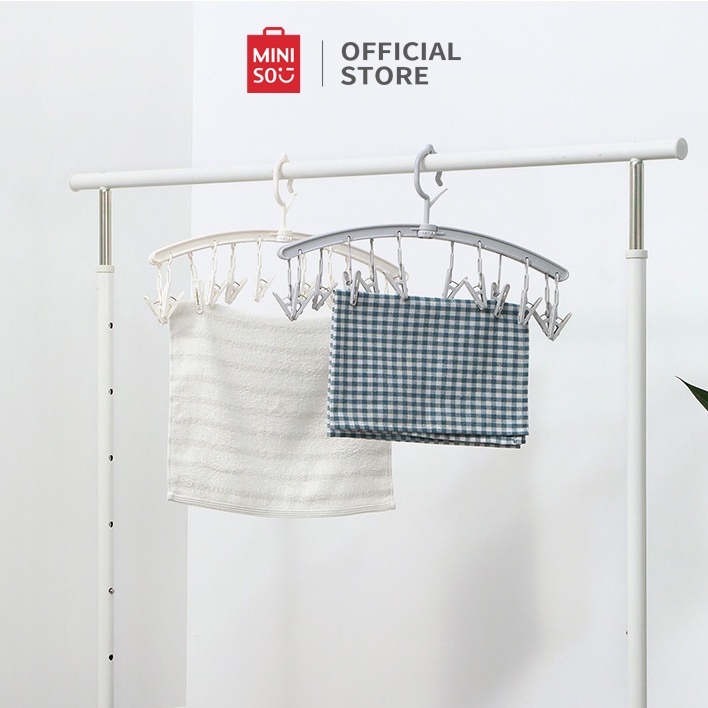 MINISO Hanger Jemuran Kaos Kaki Jemuran Baju Lipat Klip Portable Foldable