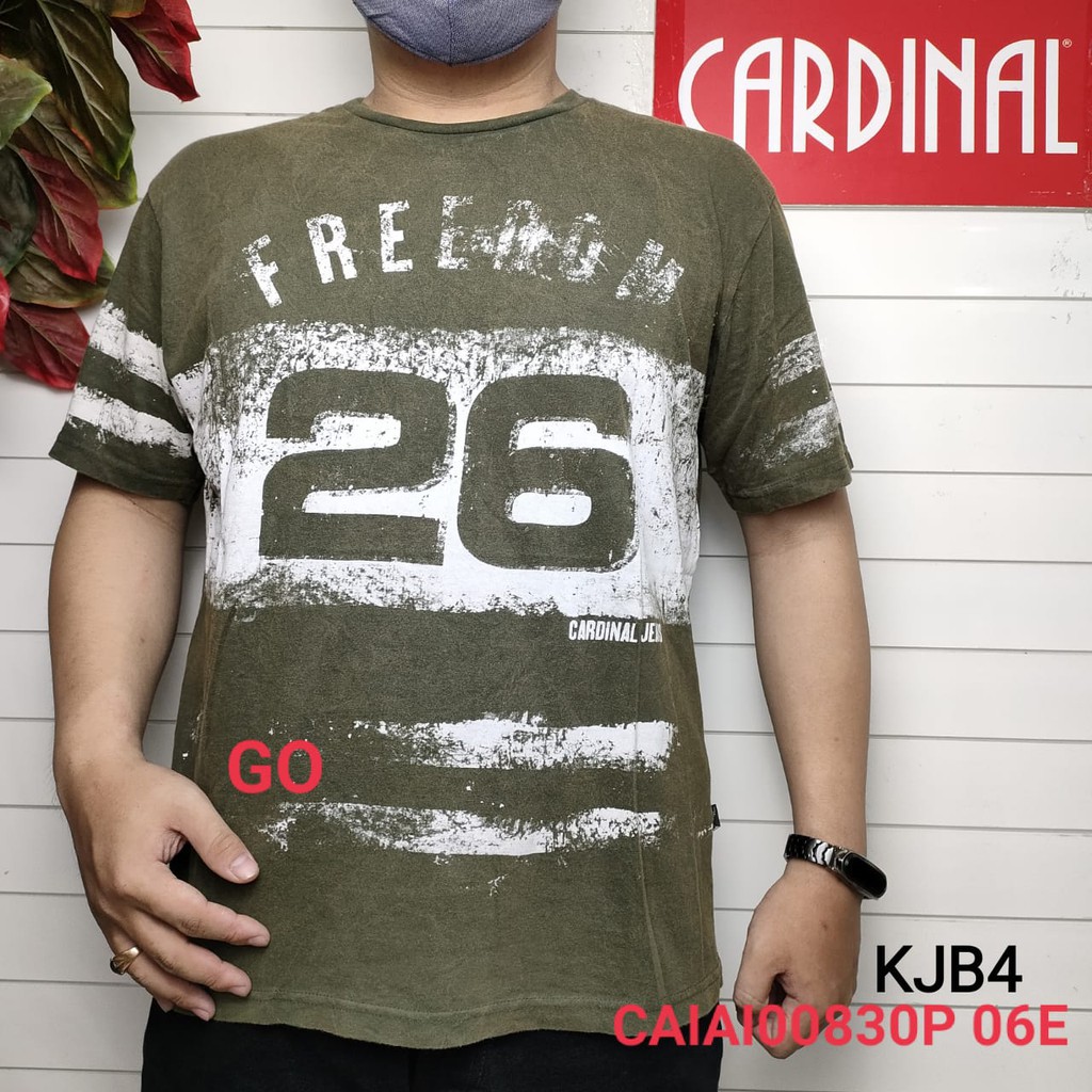 gos gof KJB CARDINAL JEANS KAOS T-Shirt Pakaian Pria Atasan Kaos Oblong Casual Santai Original