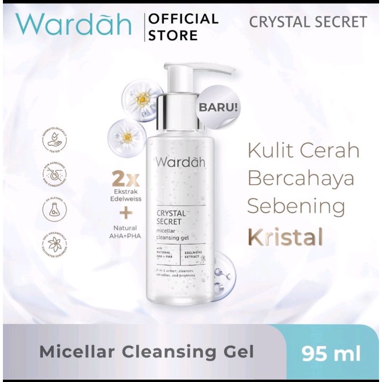 Wardah Crystal Secret Micellar Cleanser Gel 95ml