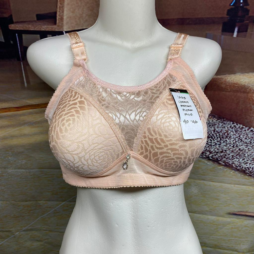 BRA / BH WANITA 1239 TIDAK ADA KAWAT BUSA TIPIS SIZE 40C - 46C