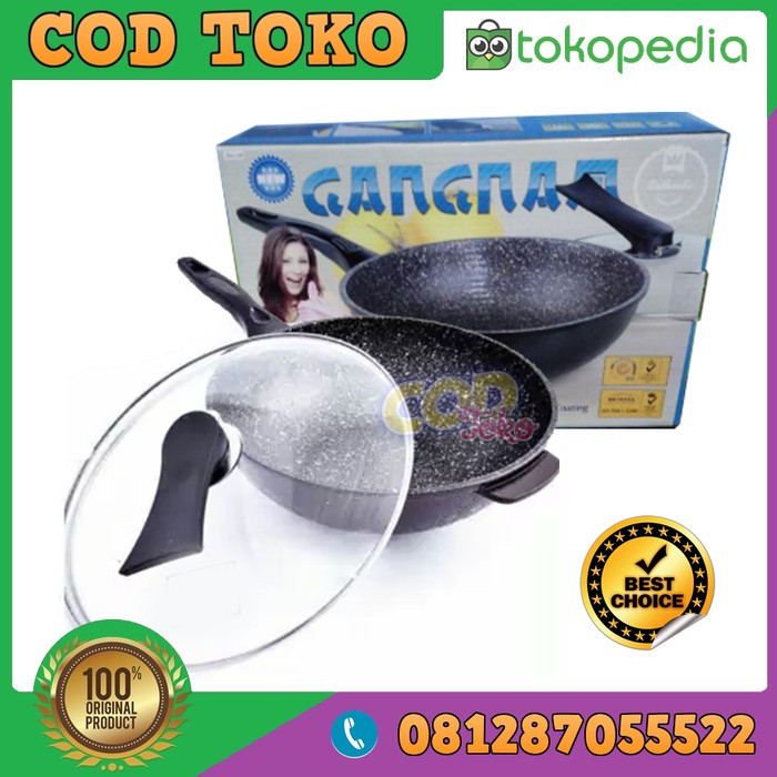 Paling Diminati.. Wajan Keramik Maspion Deepwok Pornito 30 Cm It1 XD268 Panci Wok Pan Gangnam Korean