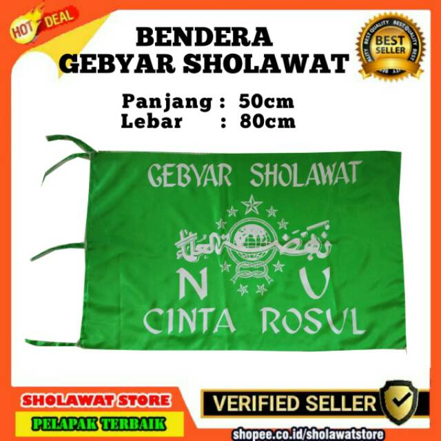 Terlaris Bendera Gebyar Sholawat Hijau Shopee Indonesia