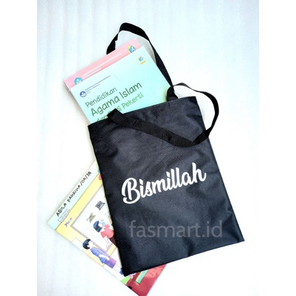 Totebag Pakai Resleting Totebag Bismillah