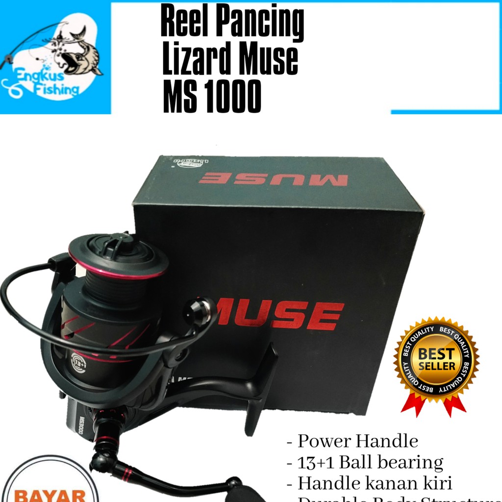 Reel Pancing Lizard Muse 1000-6000 (14Bearing) Power Handle - Engkus Fishing